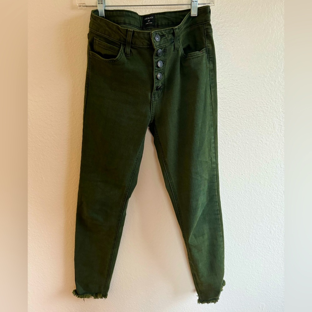 Dark Olive Skinny Jeans